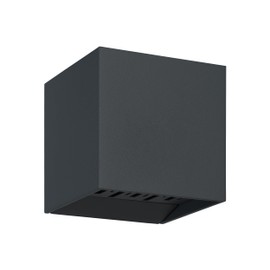 EGLO LED Wandlampe außen Calpino 2, indirekte Außenbeleuchtung Hauswand, Außenleuchte mit Up and Down Light, Außenwandleuchte aus Metall in Anthrazit, Außenlampe warmweiß, IP54