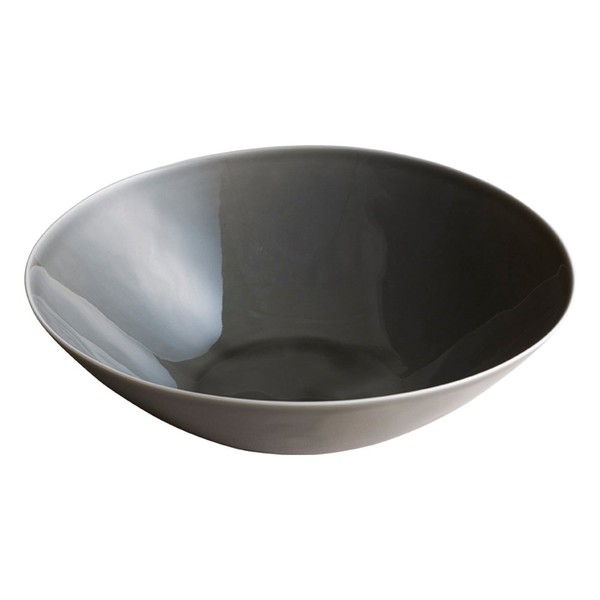 KINTO ATELIER TETE 34886 Deep Plate, 9.8 inches (250 mm), Light Gray