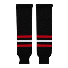 EALER HSK Series Multiple Colors Knit Hockey Socks Junior To Senior, #019black, 16-18