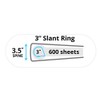 AVERY Durable View Binder, 3" Slant Rings, 600 Sheet Capacity,