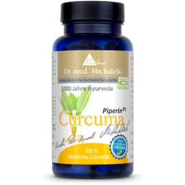 Curcuma Tumeric Piperin - Dr. med. Michalzik + 95% Curcuminoide + 5 mg Piper nigrum-Extrakt mit 95% Piperingehalt je Kapsel - ohne Zusatzstoffe - von BIOTIKON®