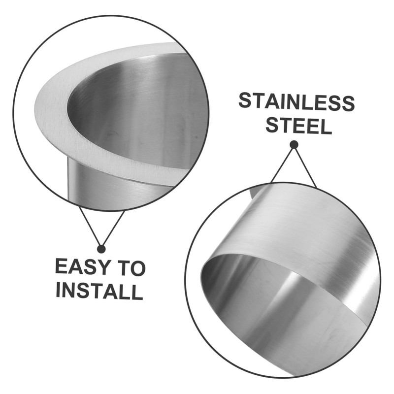 ULTECHNOVO Elegant Round Drop-in Trash Chute Stainless Steel Grommet Waste