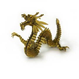 d-torso Papercraft Kit - Dragon 133 (Ryudan) Gold | Animal Zodiac Series (Japan Import) by d-torso