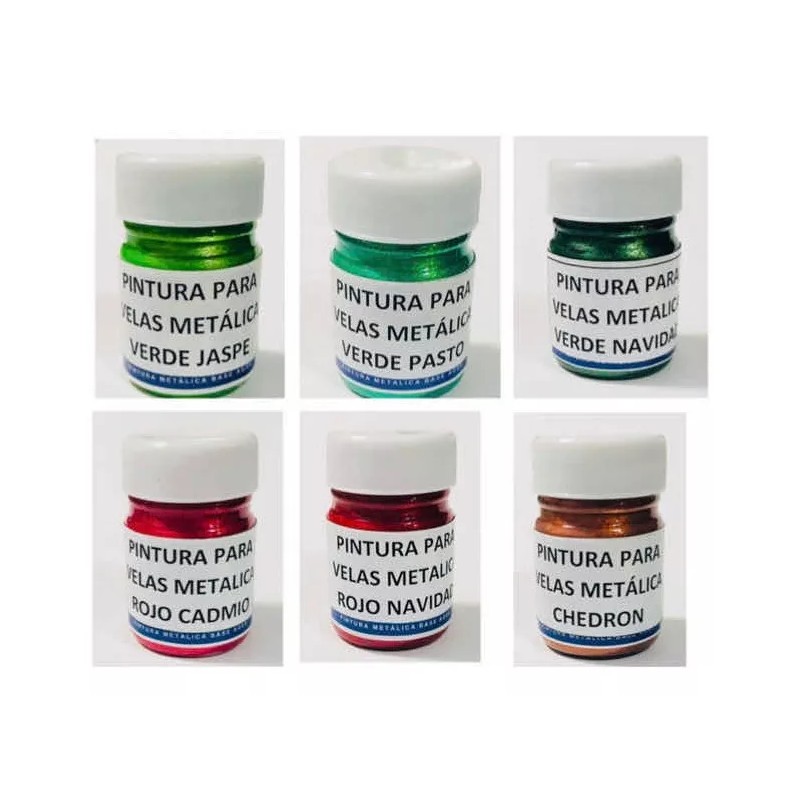 La Brujita Wax 2 Pinturas Para Velas Metálica Base Agua