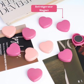 ZDZBLX 20PCS Pink Heart Fridge Magnets - Small Strong Magnets, Heavy Duty Refrigerator Magnets for Whiteboard School Crafts Lockers, Decorative Cute Mini Magnet for Kitchen Office Classroom (2 Colors)