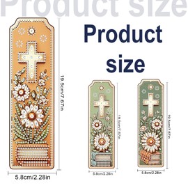 JISHSHAY 3 Stück Diamond Painting Lesezeichen Blumen Diamant Painting Lesezeichen Blumen Diamantmalerei Bookmark Diamant Malerei Book Marks Diamaond Malerei Mosaik Bastelset Erwachsene Book Lover