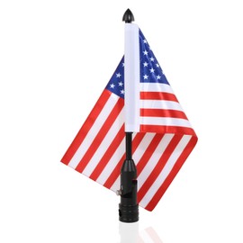Motorcycle Flag Pole Mounts Fold Down 90° With American Premium Flag USA Flag Flip Down Holder Fit For 1/2'' Motorcycle Luggage Rack Harley Davidson Road King Touring Spring Honda Goldwing etc.