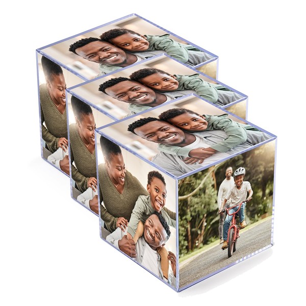 Kenro Box of 3 Photo Cube for 6 Photos (9