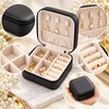 Travel Jewelry Organizer for Rings & Necklaces – Compact Leather