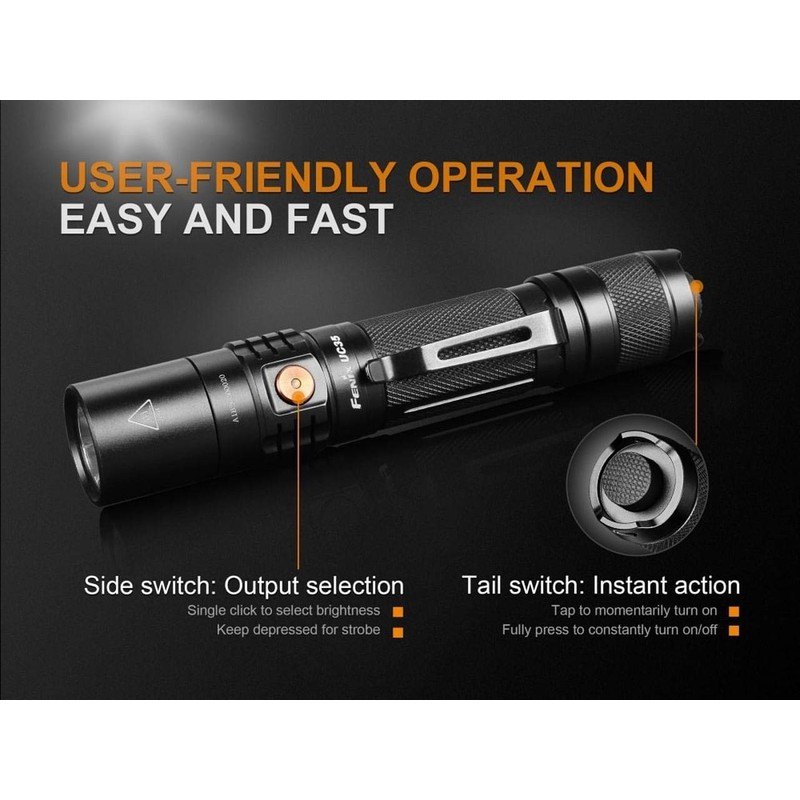 Fenix UC35 V2.0 Rechargeable Tactical Handheld LED Flashlight 1000 Lumens