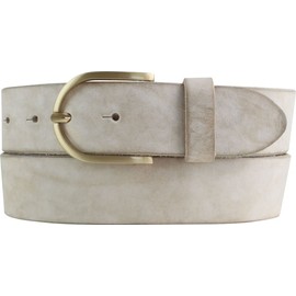 BELTINGER Women's Belt Made of Soft Full Cowhide Leather Vintage Look 4 cm Jeans Belt for Women with Golden Belt Buckle 40 mm Leather Belt Used Look, Mist Gold