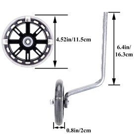 NONMON Kids Bike Stabilisers for Childs Bicycle Support Training Wheels 12 14 16 18 20 Inch Flash Wheels with Adjustable Bicycle Stabiliser Mounted Kit for Boys Girls, Black