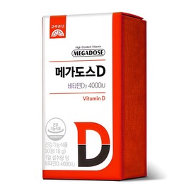 Megadose D Vitamin D3 4000 IU, 90 tablets, 1 pack / 메가도스 D 비타민D3 4000IU, 90정, 1개