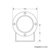 ledscom.de DUK Garden Spotlight for Outdoor Use, IP65, Plug, Grey,