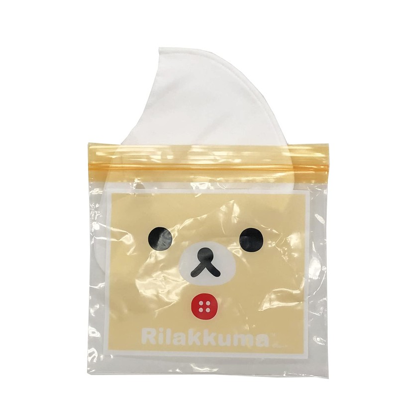 Iwatani Material Rilakkuma RK-1 Zip Bag, 16 Pieces