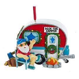 Vintage Santa Camper Christmas Tree Ornament J8490 New