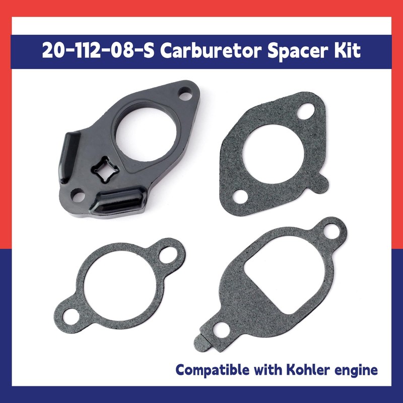 Dusledel 20-112-08-S Carburetor Spacer Kit Compatible with Kohler, Replacement for