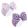 Lanmerry 4th of July Toddler Hair Bows Headband, 7 inches Soft Stretchy Star Hair Accessories for Infant and Newborn Girls