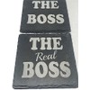 Laser Amore Funny Slate Coaster Set for Couples - 'The