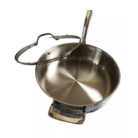 Viking 3-Ply 18/8 Stainless Steel Saute Pan Glass Lid- 5.25 Qt/4.9 L-  NWT!