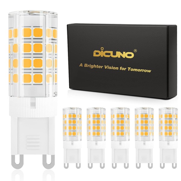 DiCUNO G9 LED Light Bulb 4W 40W Halogen Replacement Warm