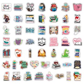 Reading Stickers 100 PCS, I Love Reading Motivational Decals Stickers for Water Bottle Skateboard Guitar Notebook Phone Laptop for Teens, Love Reading Book Positive Theme Stickers - Reading 100 PCS