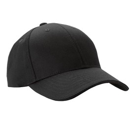 5.11 Tactical Mens Hat, Uniform Cap, Adjustable 6-Panel, Black, Style 89260ABR