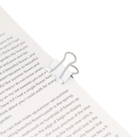 YCVIORING Clips de carpeta blancos, mini clips de papel, abrazaderas de papel pequeñas de 15 mm (5/8 pulgadas), paquete de 100 clips de oficina de tamaño micro para la escuela, el hogar y los negocio