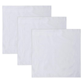 3 Pieces of White Knitted Handkerchiefs for Men, Cotton Pocket Handkerchiefs for Kids, Sweat Towels and Classic Handkerchiefs, Handkerchiefs for Men and Women
