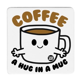 Thirstystone Coffee Hug 12-Pack Cork Back Paper Bar Coasters Made in The USA Humourous Quotes Attractive Designs