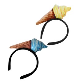 TOVINANNA 2pcs Cute Ice Cream Headbands for Women Fun Hair Accessories for Face Washing Spa and Parties Lightweight and Stylish Headdress for Teens and Girls