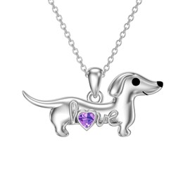 Seiyang Dachshund Dog Necklace for Women 925 Sterling Silver Dachshund Pendant Jewelry Dog Lover Gifts Chirstmas Gifts for Women