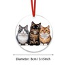 Generic Cat Christmas Tree Ornament - 3.15'' Diameter | Clear