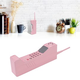 Vintage Retro Brick Cell Phone Ornament, Iron Prop for Movie Photography, Lightweight & Portable, Home Office Decoration (Pink)