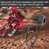 Motorcycle Handlebar Switch, 22mm 7/8 Inch Handlebar Headlight Control Push