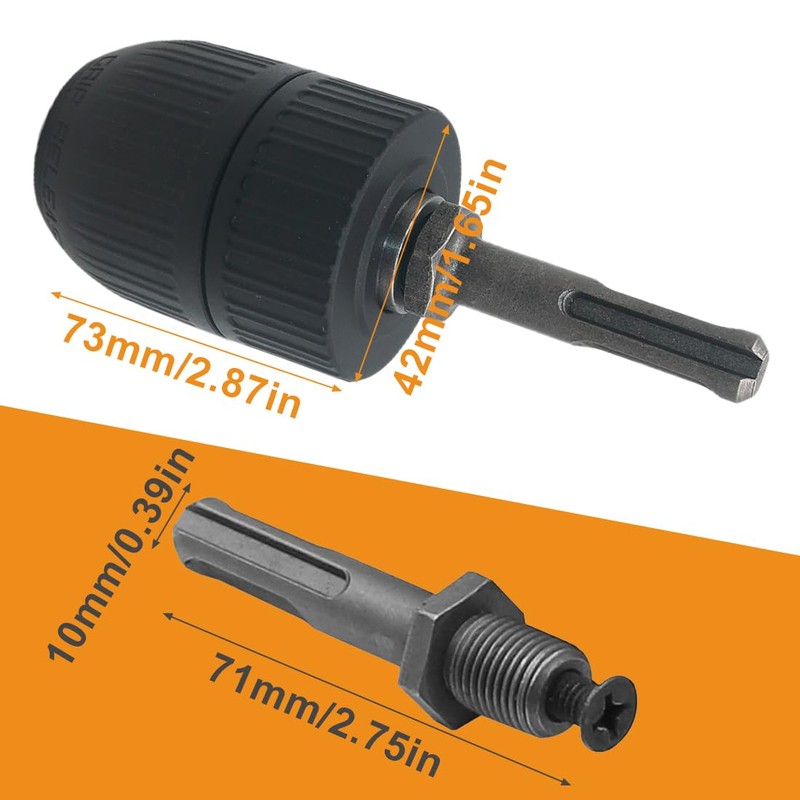 AEIOPRS Keyless Drill Chuck Quick Release Cordless Angle Drill (2-13