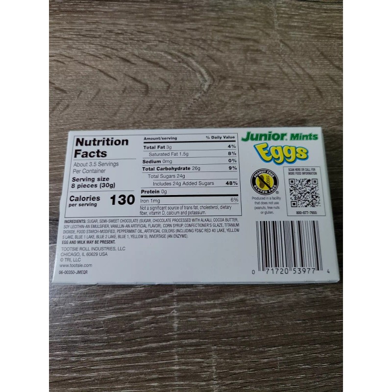 Junior Mints Eggs Easter 3.5oz Pack-Brand New-SHIP N 24 HOURS