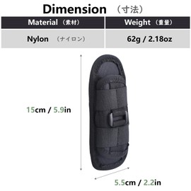 JEELAD Flashlight Accessory Bag Multifunctional Flashlight Bag Molle Accessory Pouch Shoulder Tape Additional Bag Tools Pouch (A - Black)