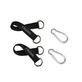 THJJSS Hammock Straps Tree Swing Straps Kit,Short Hanging Straps 2 Pack with 2 Heavy Duty Carabiner Hooks(Holds 440lbs) for Swing Hammocks Seat Pulley System Gym Equipment