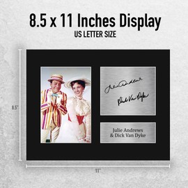 HWC Trading Julie Andrews & Dick Van Dyke Mary Poppins Gifts Printed Signed Autograph Picture for Movie Memorabilia Fans - US Letter Size