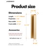 JIASENBAO 10 Pack Adhesive Handles Gold 5-1/2" Length(Cover 5" Hole