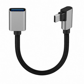 Yewseas USB C auf USB 3.0 Adapter, USB C Kabel Winkel, 90-Grad OTG Adapterkabel für C auf A, Schnell-Datenübertragung, Kompatibel mit Smartphones, Laptops, und Geräten, Elbow