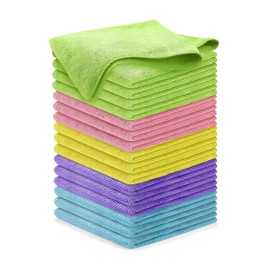 AuzzieStar Microfiber Cleaning Cloths - Pack of 15, Highly Absorbent, Quick-Dry, Streak-Free Cleaning, 12.6 x 12.6 Inches - Perfect for Home, Kitchen, and Car Detailing