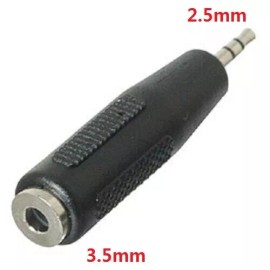 EASTONE 1/8" 3.5mm Female Jack to 2.5mm Male Plug Stereo Headphone Audio Adapter E1344