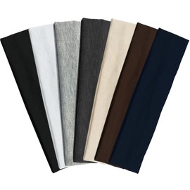 7-Pack Headbands for Women Non-Slip with Soft Stretchable Fabric Stylish Sports Hair Bands for Women's Hair Suitable for Yoga Cycling Tennis and Outdoor Running(7 Pack, Multicolor-02)