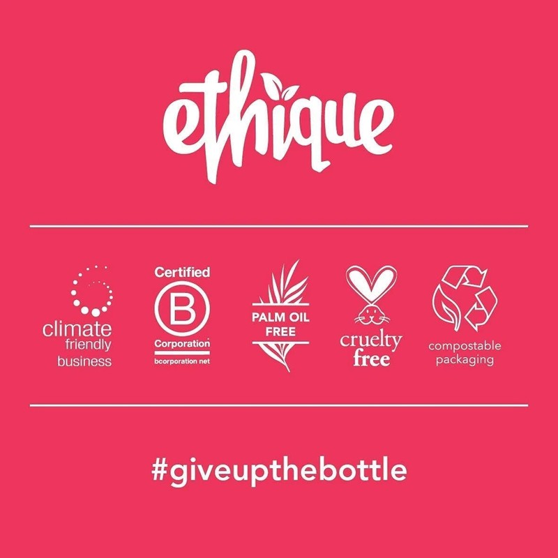 Ethique Bamboo and Cornstarch, Plastic-Free Shampoo and Conditioner Shower Container