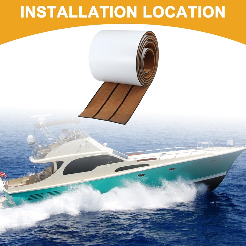 Partuto 1 Pcs Universal Decking Sheet - EVA Brown Black