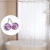 EleCharm 12 Pcs Bling Rhinestones Shower Curtain Hooks Bathroom Rolling