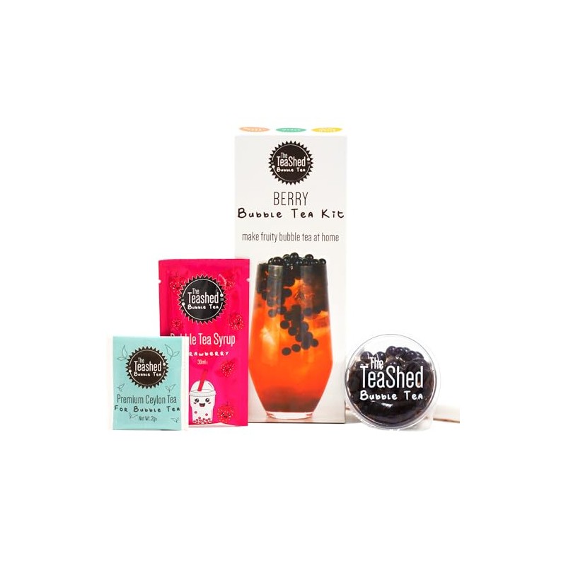 Berry Bubble Tea Kit | Fruit Boba Tea Set Includes