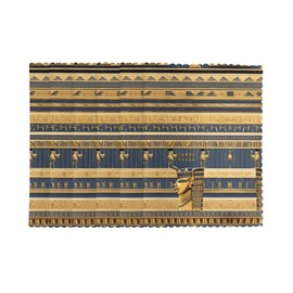 WHJWZY Egyptian Pharaonic Frescoes Pattern Placemats for Dining Table 6-Piece Set Table mat 12x18 in for Kitchen Dining Decoration Washable Easy to Clean